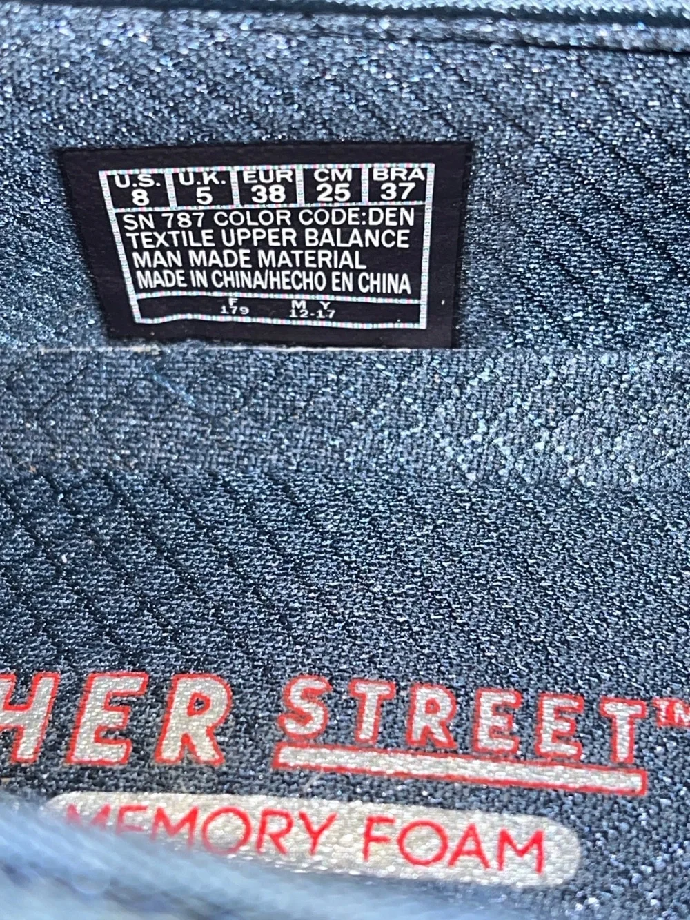 Skechers Street Double Up Denim Dancer Slip-on Sneaker Size 8 LIKE NEW